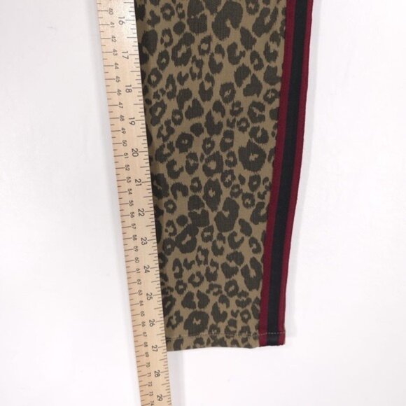 Sanctuary Pant Women 27 Leopard Print Standard Surplus Side Tuxedo Stripe Skinny - Picture 8 of 13